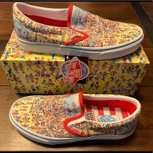 NWT Vans X Where’s Waldo? Classic Slip-On